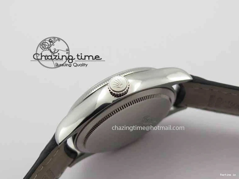 1223 Cellini Date VF Best Edition SS Black Dial Stick Markers On Black Leather Strap A Lightweight 3725